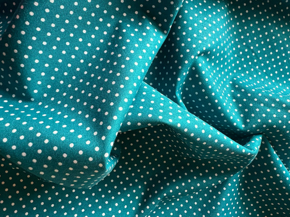 Polka dot spot in teal