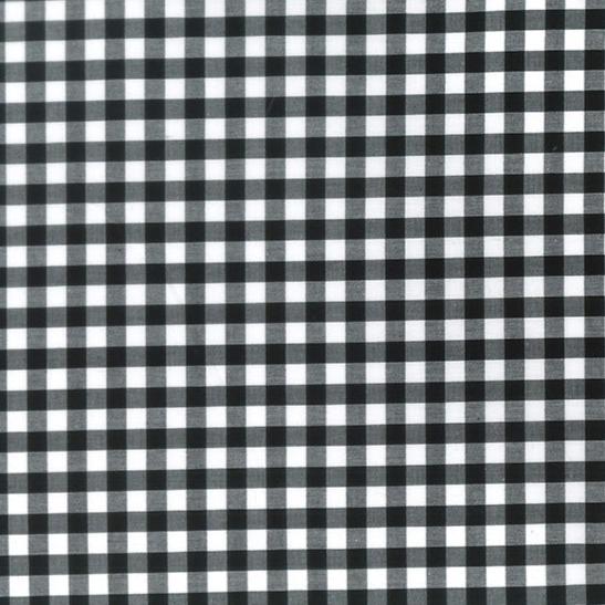 Gingham 1/4 inch in black gingham