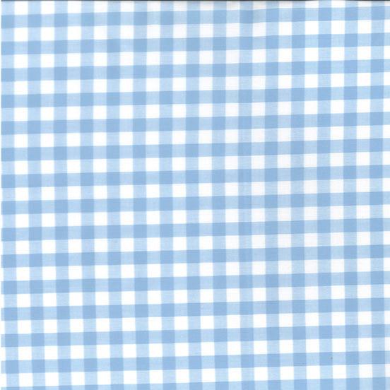 Gingham 1/4 inch in sky blue