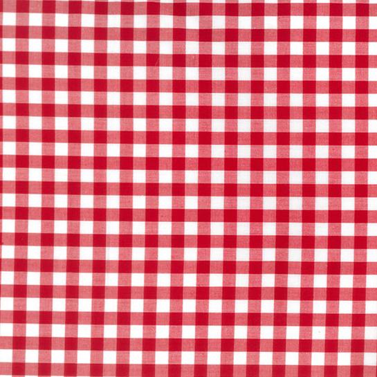 Gingham 1/4 inch in red gingham