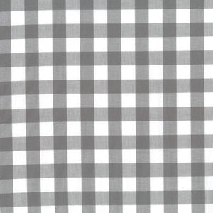 Gingham 1/2 inch in grey gingham