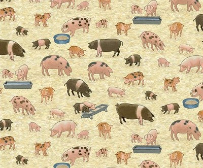 Pattern Animal prints - Village life pigs