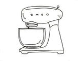 Coycoverup Cotton Dust Cover for Smeg Stand Mixer
