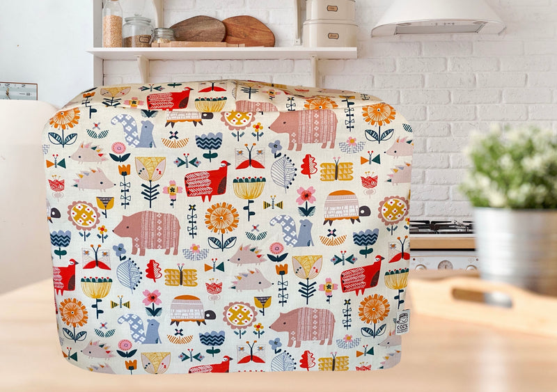 Cozycoverup Dust Cover for Kenwood Food Mixer in Woodland Friends (MultiOne KHH326WH KHH321SI)