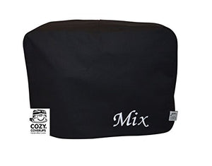 CozycoverupDust Cover for Kenwood Food Mixer in Black 'Mix' Embroidered (Chef Sense)