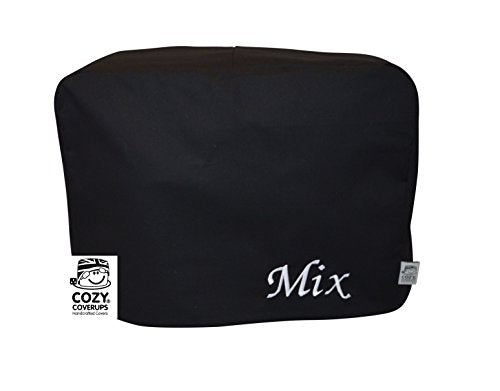 CozycoverupDust Cover for Kenwood Food Mixer in Black 'Mix' Embroidered (Cooking Chef KM096 KM083 KCC9060S)