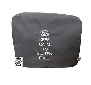 CozycoverupDust Cover for Food Mixer Charcoal Grey Keep Calm It's Gluten Free (Andrew James)