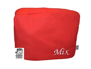 CozycoverupDust Cover for Kenwood Food Mixer in Red 'Mix' Embroidered (Cooking Chef KM096 KM083 KCC9060S)