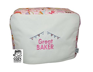 CozyCoverUp Food Mixer Dust Cover for Kenwood Chef Classic Cupcake Embroidered GREAT BAKER! (Chef Classic/Premier Kitchen Machine 4.6 Litre/A701 KM330 KM331 KM332 KM333 KM334 KM553 KM336 KM337 KM338 KM339 KM340 KVC3100W KVC3100S KVC3110S)