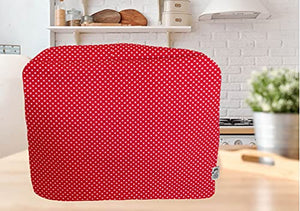 Copy of CozyCoverUpfor Kenwood Chef Titanium Food Mixer Dust Cover Red Spot Cotton, Handmade in The UK and Fully Lined