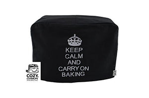 Cozycoverup�"Keep Calm and Carry on Baking" Black Embroidered Food/Stand Mixer Dust Cover