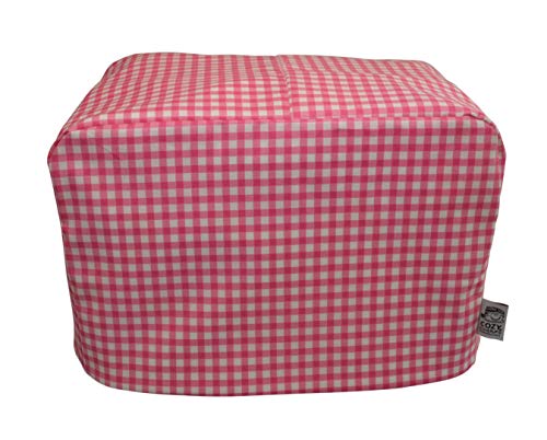 CozycoverupDust Cover for Toaster in Pink Gingham (4 Slice XL 20cm(h) x 30cm(d) x 30cm(l))