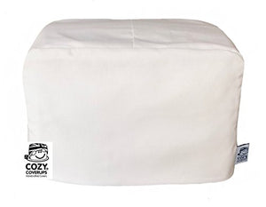 CozycoverupDust Cover for Toaster in White (4 Slice Standard 20cm(h) x 24cm(d) x 30cm(l))