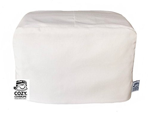 CozycoverupDust Cover for Toaster in White (4 Slice Standard 20cm(h) x 24cm(d) x 30cm(l))