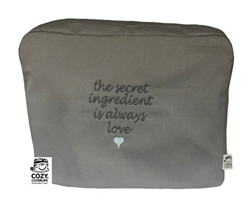 Cozycoverup Dust Cover for Kenwood Food Mixer in Secret Love (kMix KMX7454RD KMX52 KMX754RD KMX50GBK KMX62 KMX80, Grey)