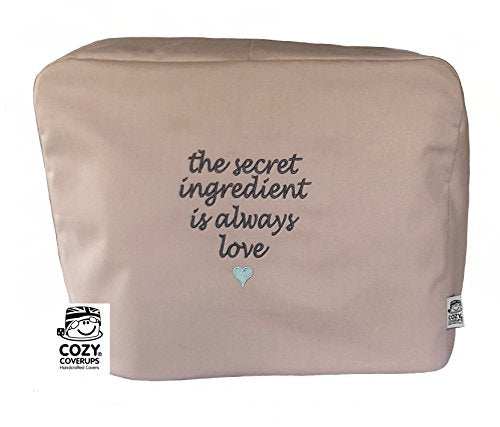 CozyCoverUp Dust Cover for Food Mixer in Secret Love (Kitchenaid Artisan 6.9L 6QT 6QT5KSM7990X 5KSM6521X, Taupe)