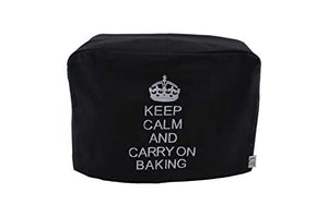 Cozycoverup�"Keep Calm and Carry on Baking" Black Embroidered Food/Stand Mixer Dust Cover Kenwood Kmix (KMX7454RD KMX52 KMX754RD KMX50GBK KMX62 KMX80 KMX50WG KMX62 KMX98 KMX95 KMX94 KMX95 KMX84 KMX5)