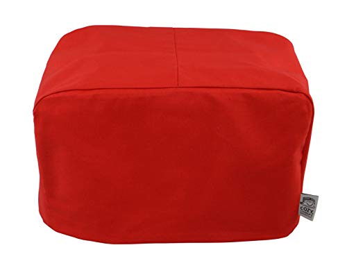 CozycoverupDust Cover for Toaster in Red (4 Slice XL 20cm(h) x 30cm(d) x 30cm(l))