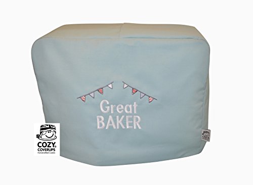 CozyCoverUpFood Mixer Dust Cover for Kitchenaid 4.8L 5QT Artisan Duck Egg Green Embroidered GREAT BAKER!