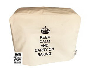 CozycoverupDust Cover for Kenwood Food Mixer in Cream"Keep Calm and Carry on Baking" (Chef Titanium/Chef Elite/A901 KVC7300S KVC7303S KV)