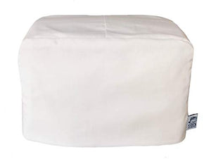 CozycoverupDust Cover for Toaster in White (2 Slice Long Slot 20cm(h) x 20cm(d) x 40cm(l))