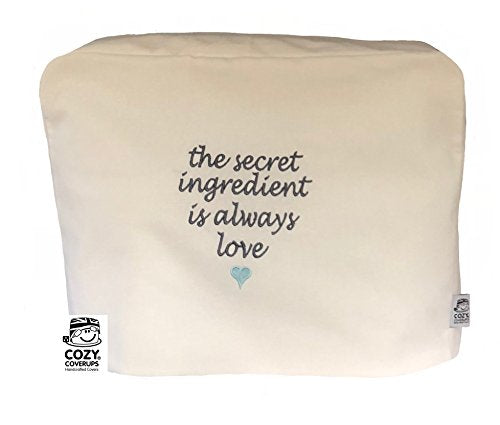 CozyCoverUp Dust Cover for Food Mixer in Secret Love (Smeg SMF01SV SMF01PB SMF01RD SMF01BL SMF01PK SMF01, Cream)