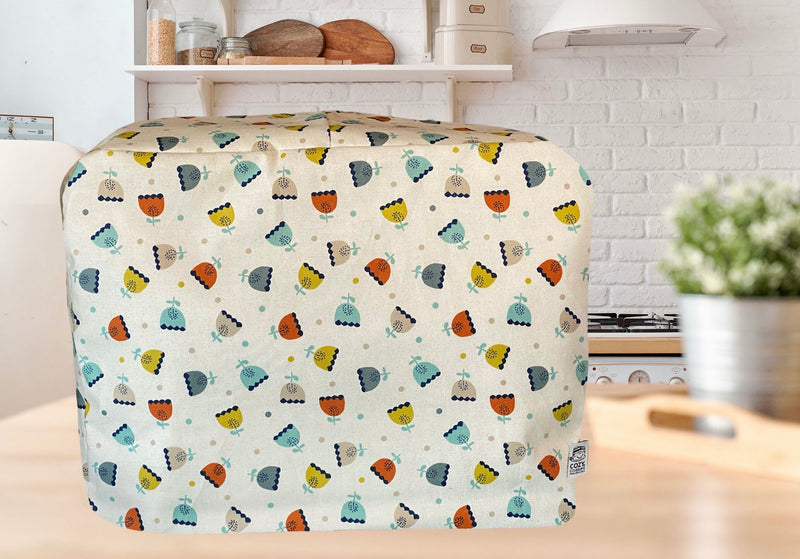 CozycoverupDust Cover for Food Stand Mixer in Bright Modern Floral (Kenwood Cooking Chef KM096, KM083)