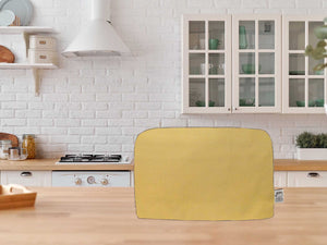 CozyCoverUpToaster Cover for 2 Slice Toaster Plain Yellow 100% Cotton